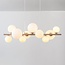 10-flammige Pendelleuchte Deka - Beige mit milchweißem Glas