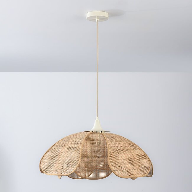 Pendelleuchte Falerie mit Rattanschirm - Natur