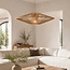 Pendelleuchte Orana - doppelter handgeflochtener Schirm in Naturfarben