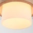 Pendelleuchte Sani mit 3 Schirmen aus Travertin und Milchglas - Beige
