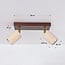 Deckenlampe Raxon mit 2 drehbaren Spots aus Travertin und Holzoptik