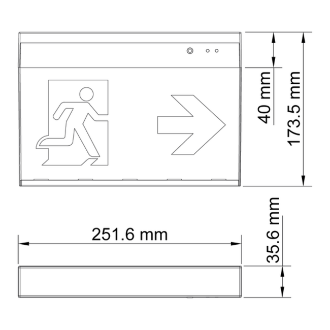 Anbau-Notleuchte LXL-MF-3