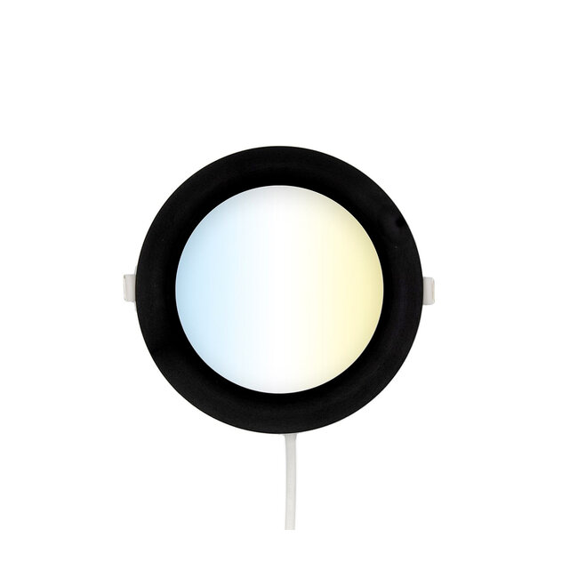 12W LED Downlight rund mit einstellbarer Farbtemperatur - Ø170mm in Schwarz
