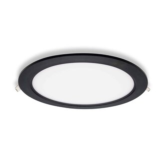 18W LED Downlight rund mit einstellbarer Farbtemperatur - Ø225mm in Schwarz