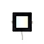 6W quadratisches LED Downlight mit einstellbarer Farbtemperatur - 120 x 120 mm in Schwarz