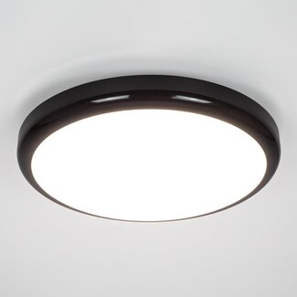 Deckenleuchte mit Notlichteinheit | CCT-Switch 3000K/4000K/6500K | Schwarz