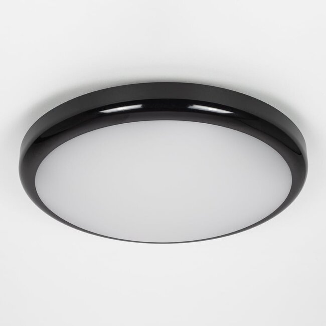 Deckenleuchte mit Notfunktion | CCT-Schalter 3000K/4000K/6500K | Schwarz