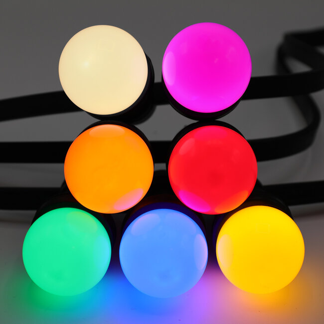 7 couleurs de lampes mélangées