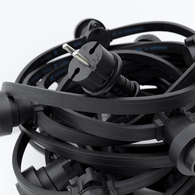 Guirlande guinguette de 50 mètres avec fiche et raccords montés de 50, 75, 100 ou 150