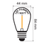 Ampoule LED guinguette, bleu,  à filament, 1 watt