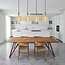 Suspension à cordon industrielle argentée incl. ampoule XXXL 8,5W à 10W, verre ambré, 2000 K, Ø200 mm