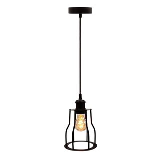Lampe suspendue Diego incl. ampoulespirale 5W, verre ambré, 1800K, Ø60