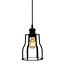 Lampe suspendue Diego incl. lampe spirale 5W, verre ambré, 1800K, Ø60