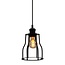 Lampe suspendue Diego incl. lampe spirale 5W, verre ambré, 1800K, Ø60