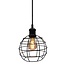 Lampe suspendue Hugo avec lampe spirale 5W, verre ambré, 1800K, Ø60