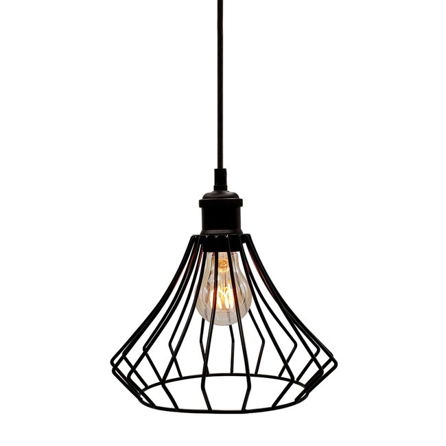 Lampe suspendue Kiki avec lampe à spirale 5W, verre ambré, 1800K, Ø60
