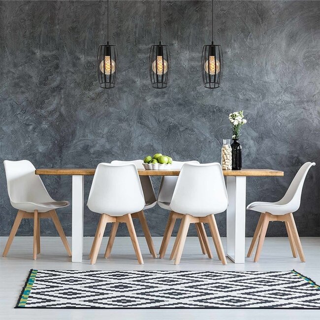 Lampe suspendue Maya avec lampe spirale 5W, verre ambré, 1800K, Ø95