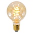 Ampoule filament LED dimmable 5 watts, verre ambré, spirale croissant 95 mm