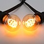 Ampoule spirale croissant 4W, 1800 K, verre ambré, Ø60 mm, dimmable