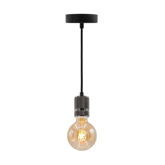 Ampoule spirale horizontale 5W XL, 1800K, verre ambré Ø95 - dimmable