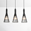 Lampe suspendue industrielle en métal noir 3 lumières - Sofia