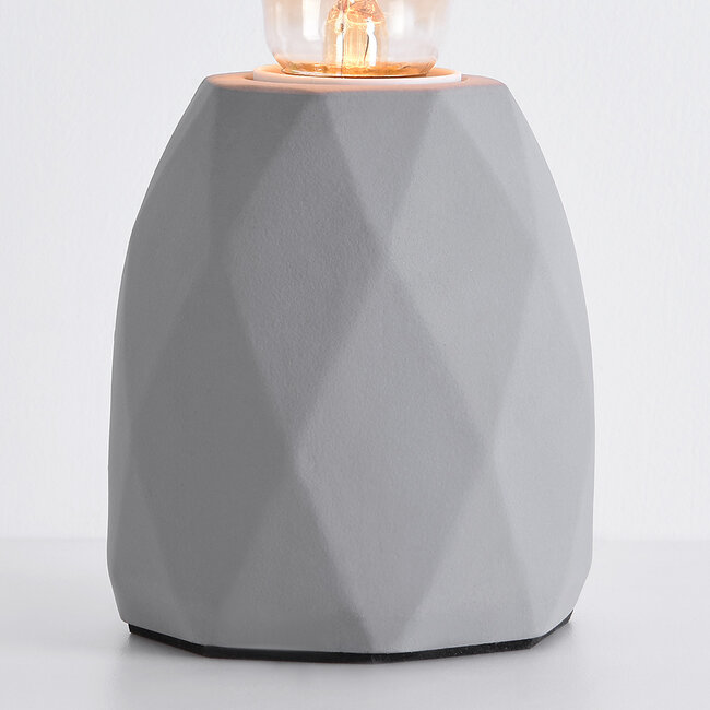 Lampe de table moderne grise avec base en béton - Stockholm