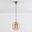 Suspension design Venice - verre ambré et or