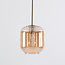 Suspension design Venice - verre ambré et or