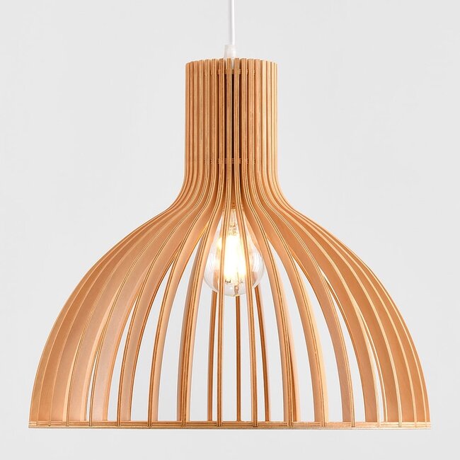 Lampe suspendue de style rustique en bois naturel - Bali
