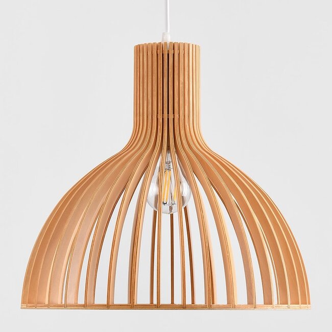 Lampe suspendue de style rustique en bois naturel - Bali