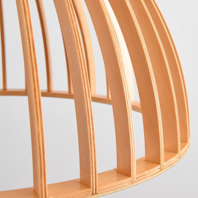 Lampe suspendue de style rustique en bois naturel - Bali