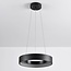 Suspension moderne Roundy en métal noir mat