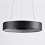 Suspension moderne Roundy en métal noir mat