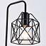 Lampe de table industrielle Peru en métal noir
