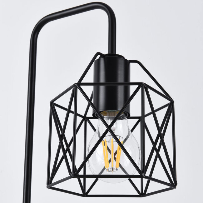 Lampe de table industrielle en métal noir - Pérou