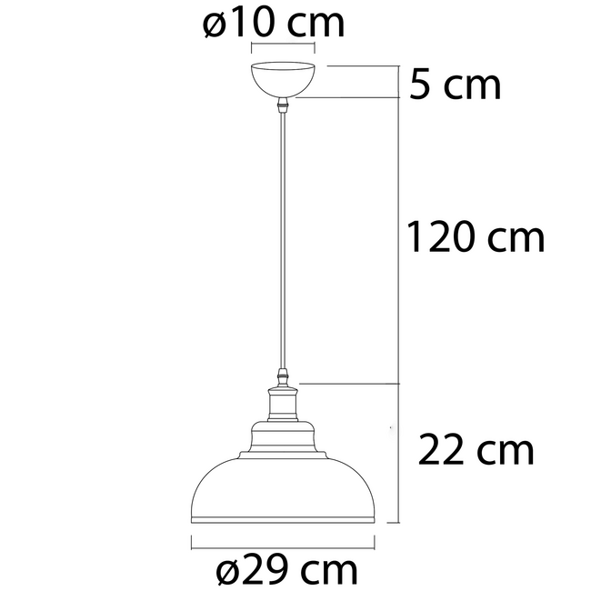 Lampe suspendue industrielle en béton gris avec décoration rouge - Moscou