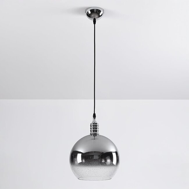Suspension design London - verre fumé effet miroir