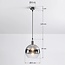 Suspension design London - verre fumé effet miroir