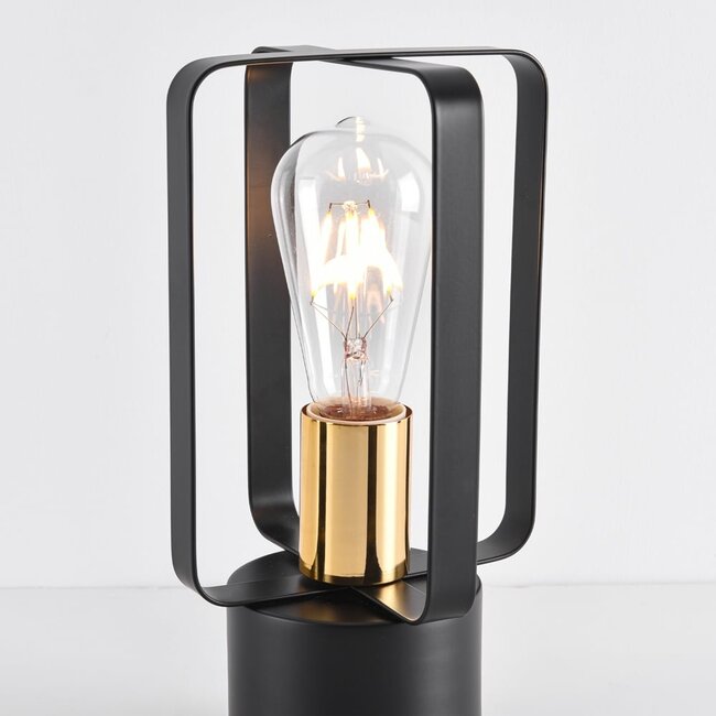 Lampe de table industrielle en métal noir - Toscane