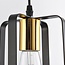 Lampe suspendue industrielle noire avec or - Pisa