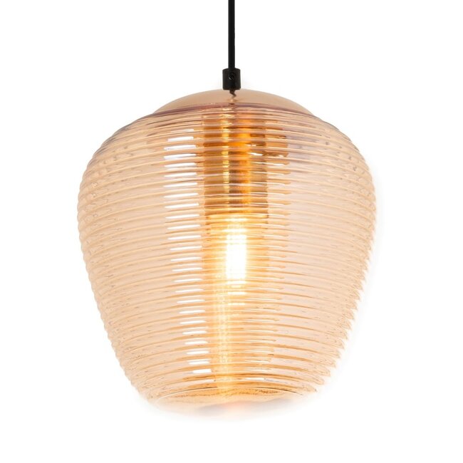 Lampe suspendue design en verre ambré - Le Caire