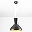 Lampe à suspension moderne noire avec décoration dorée - Sicile