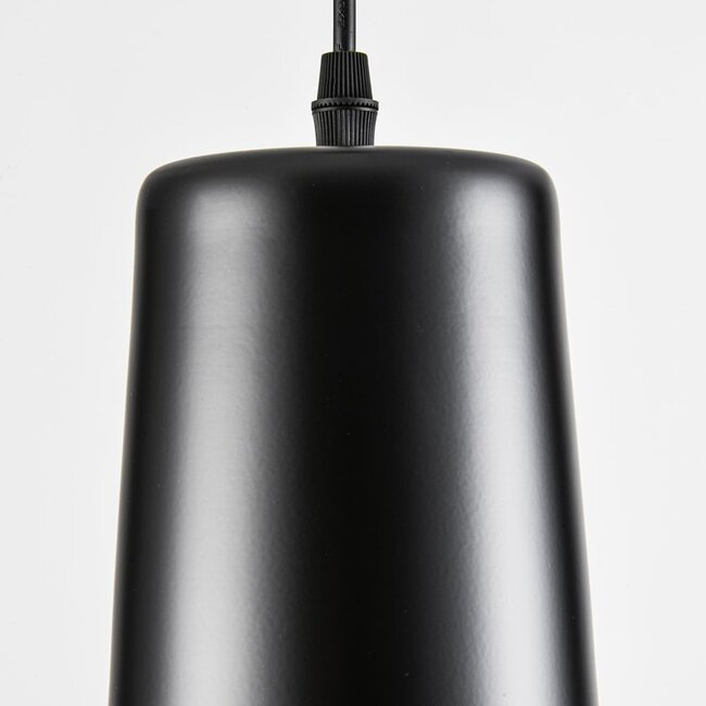 Lampe à suspension moderne noire avec décoration dorée - Sicile