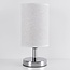Lampe de table classique en métal avec abat-jour en tissu - Utrecht