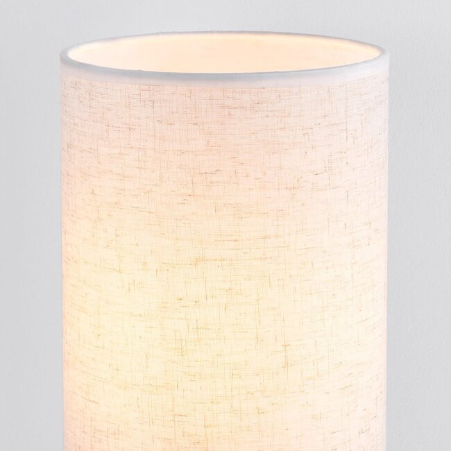 Lampe de table classique en métal avec abat-jour en tissu - Utrecht