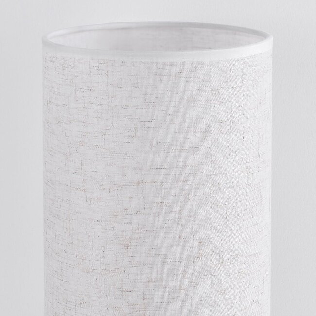 Lampe de table classique en métal avec abat-jour en tissu - Utrecht