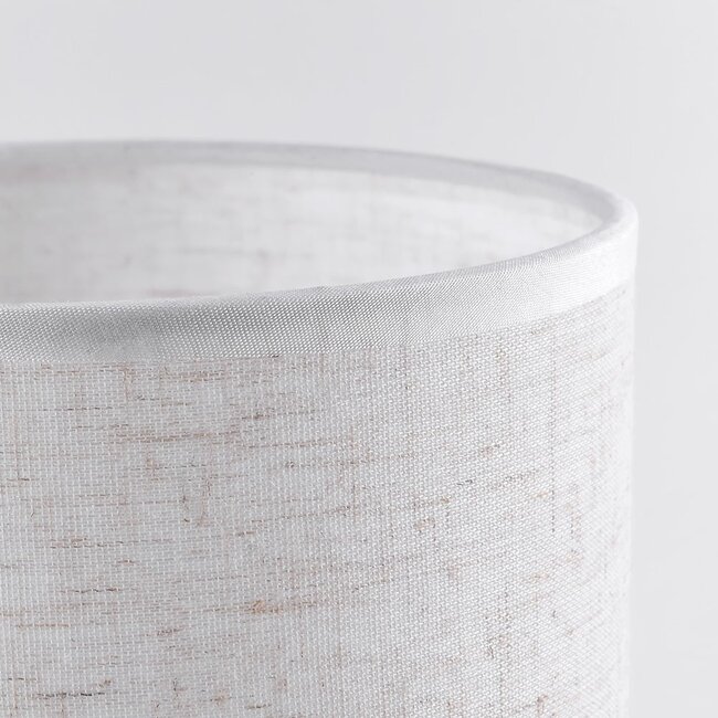 Lampe de table classique en métal avec abat-jour en tissu - Utrecht