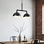 Lampe suspendue industrielle noire et bronze - Libra