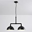 Suspension industrielle Libra noire et bronze