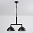 Lampe suspendue industrielle noire et bronze - Libra